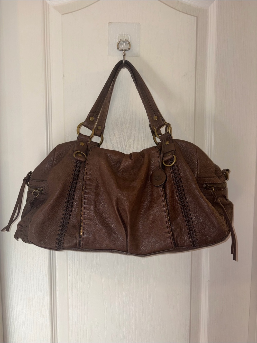 The Sak Brown Leather Shoulder Bag